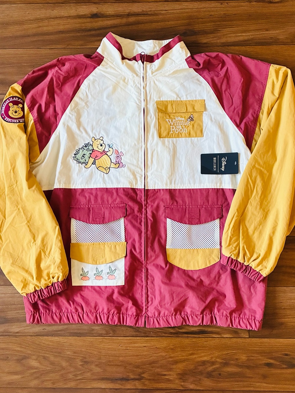 NWT Disney Winnie the Pooh Outdoor Windbreaker Jacket Mens Size XXL